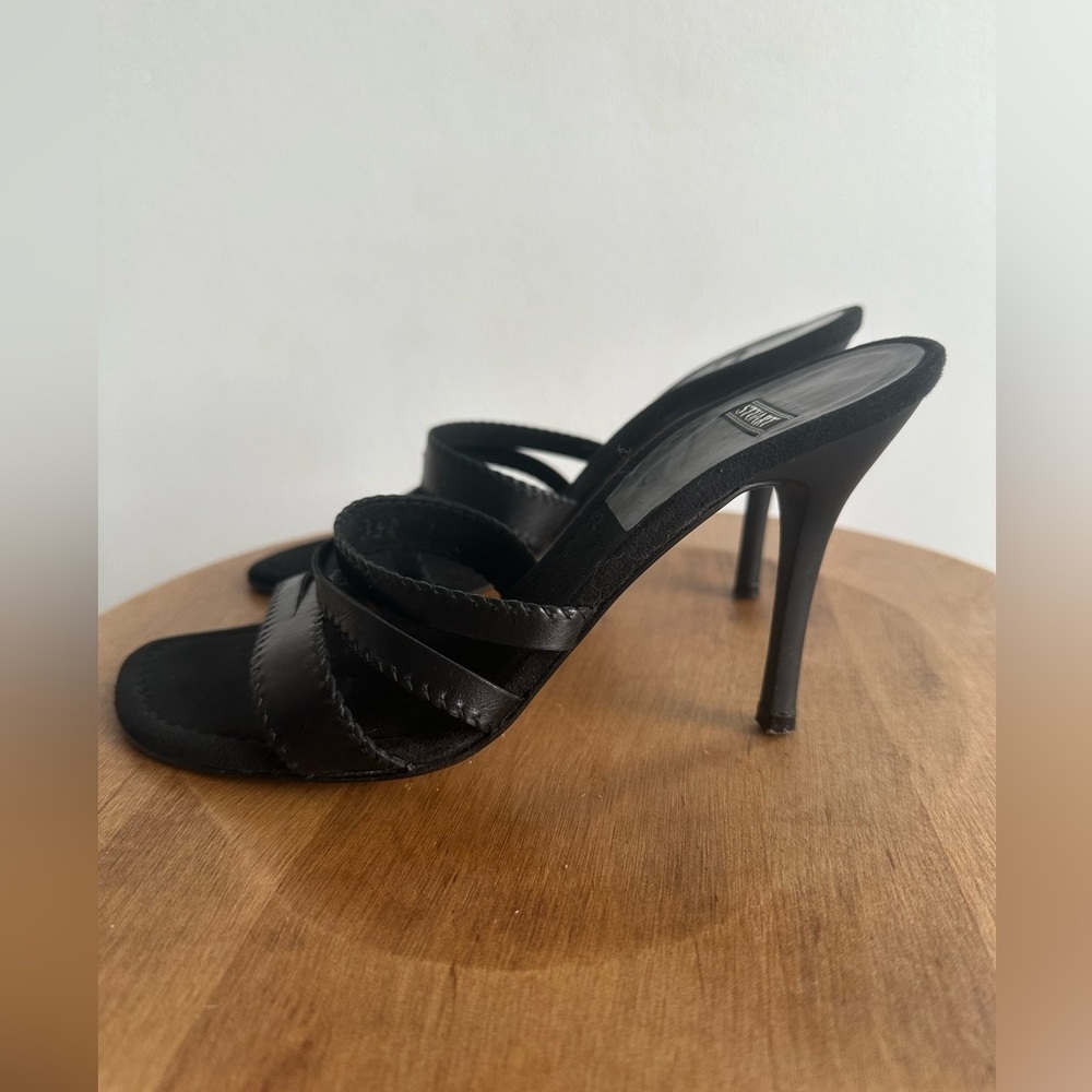 Stuart Black Heeled Sandals - Picture 4 of 11